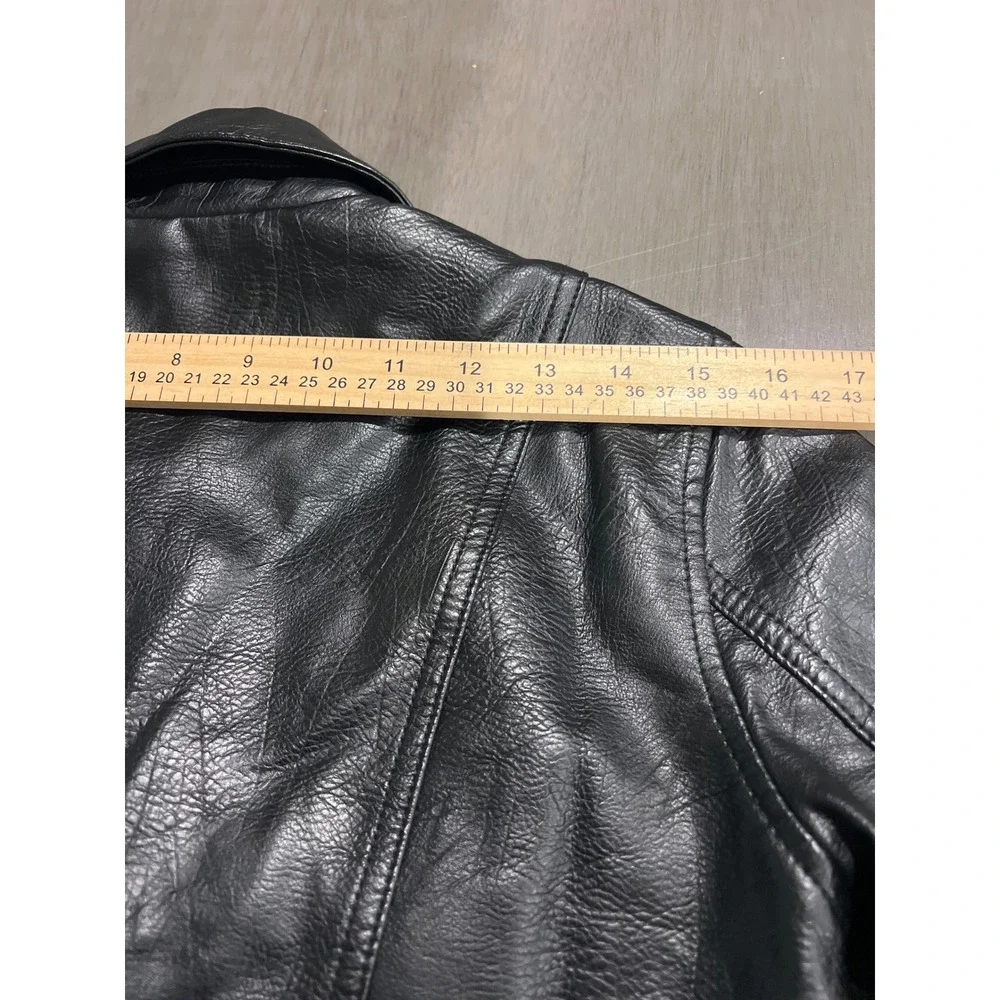Candie's Y2K Women's Black Leather‎ Jacket Bikercore - Picture 8 of 10